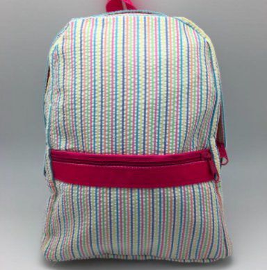 Seersucker toddler backpack